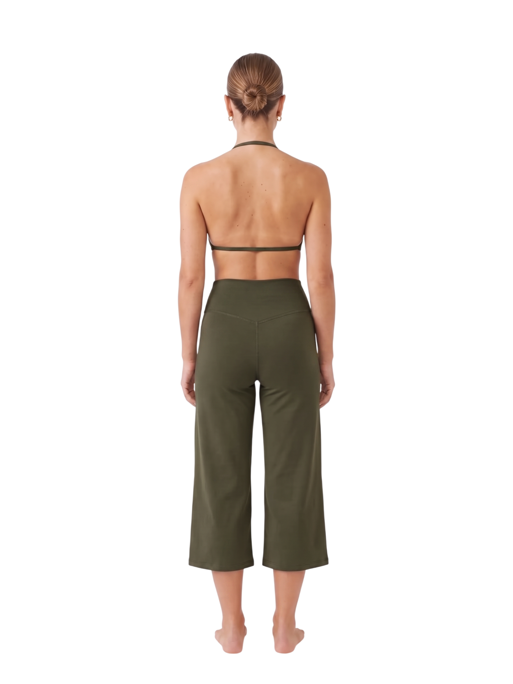 Culotte Set in Olive, back view