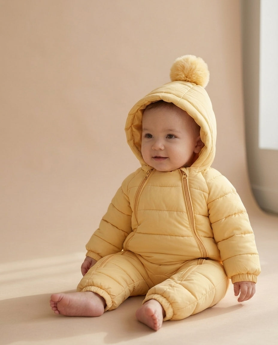 Puffling Baby Snowsuit — Butter