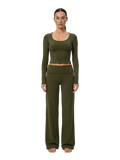 Scoop Set in Olive, front view